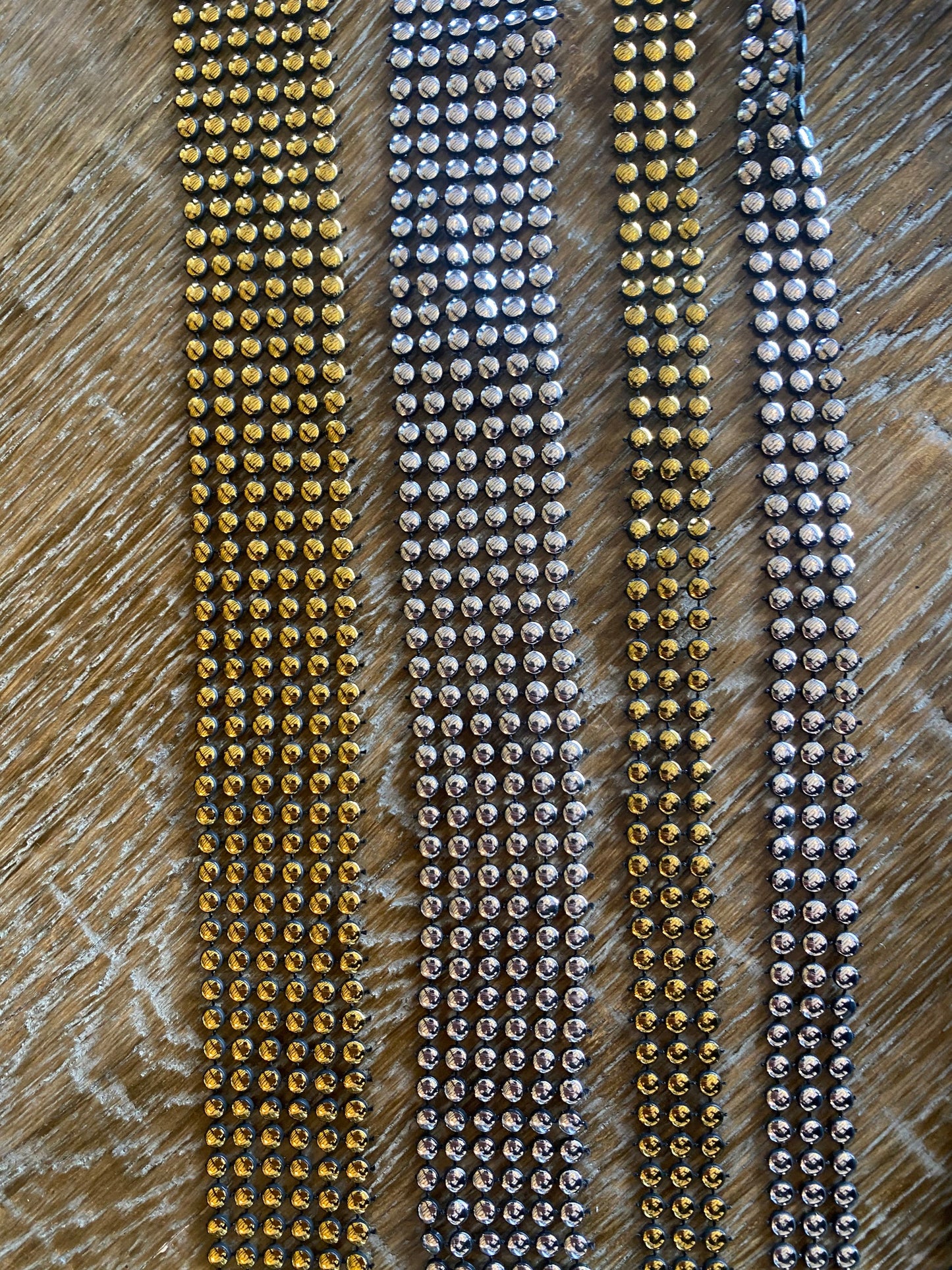 Stud Trim Tape - Gold & Silver 3 row or 6 row