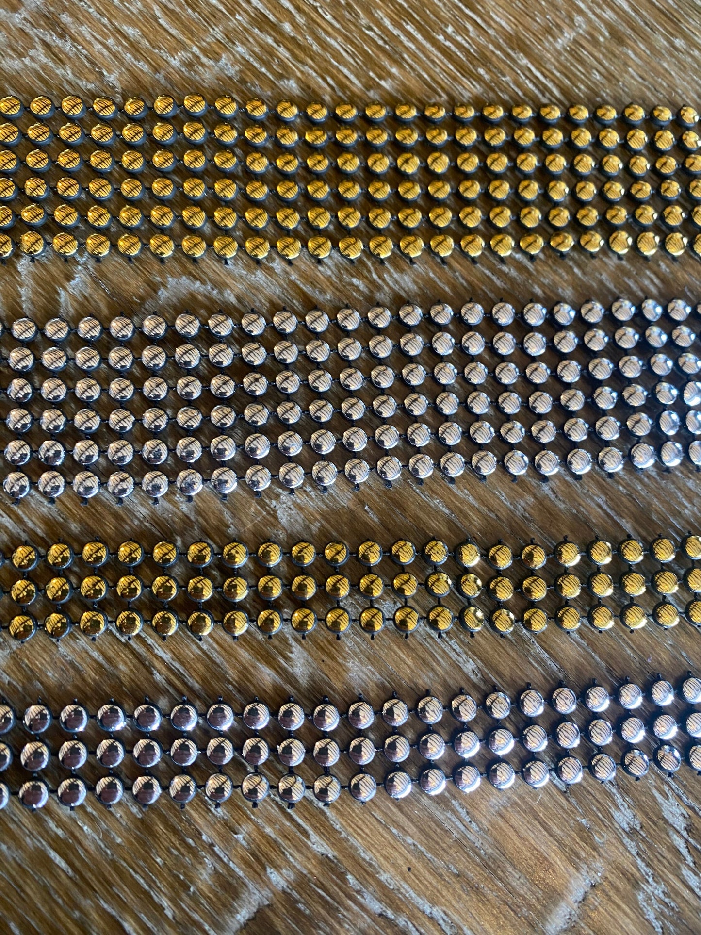 Stud Trim Tape - Gold & Silver 3 row or 6 row