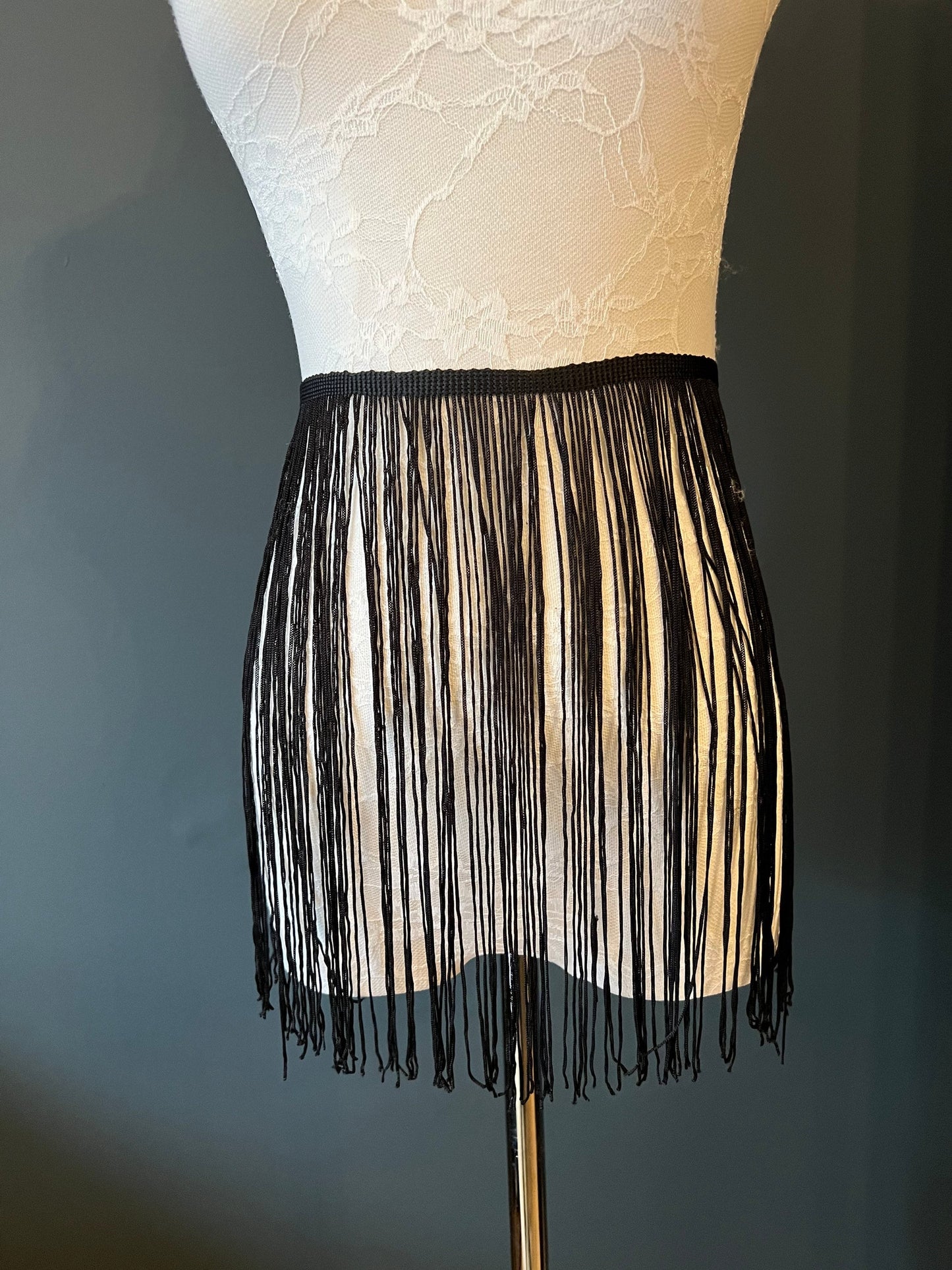 12” Wide Fringe Trim, 30cm Wide Fringe Trimming, Black, Tassel Trim, Fashion Fringe