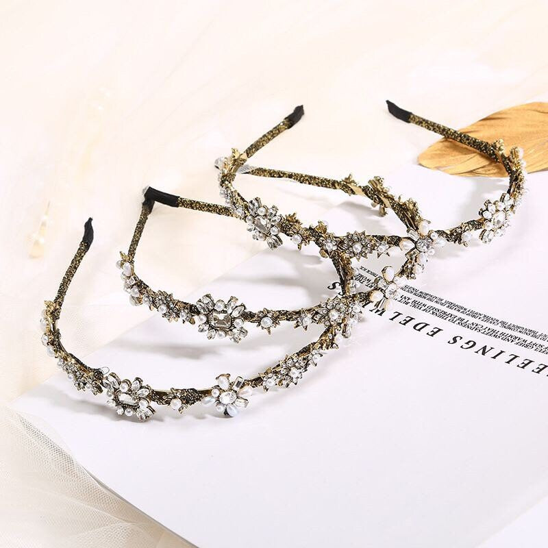 Princess Gemstone Headband, Jewelled Headband, Rhinestone Headband, Bridal, Weddings, Embellished Headband, Luxury Headband, Gift,FAN Design