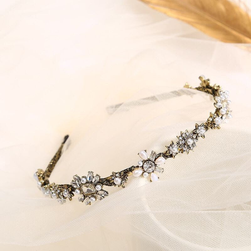 Princess Gemstone Headband, Jewelled Headband, Rhinestone Headband, Bridal, Weddings, Embellished Headband, Luxury Headband, Gift,FAN Design
