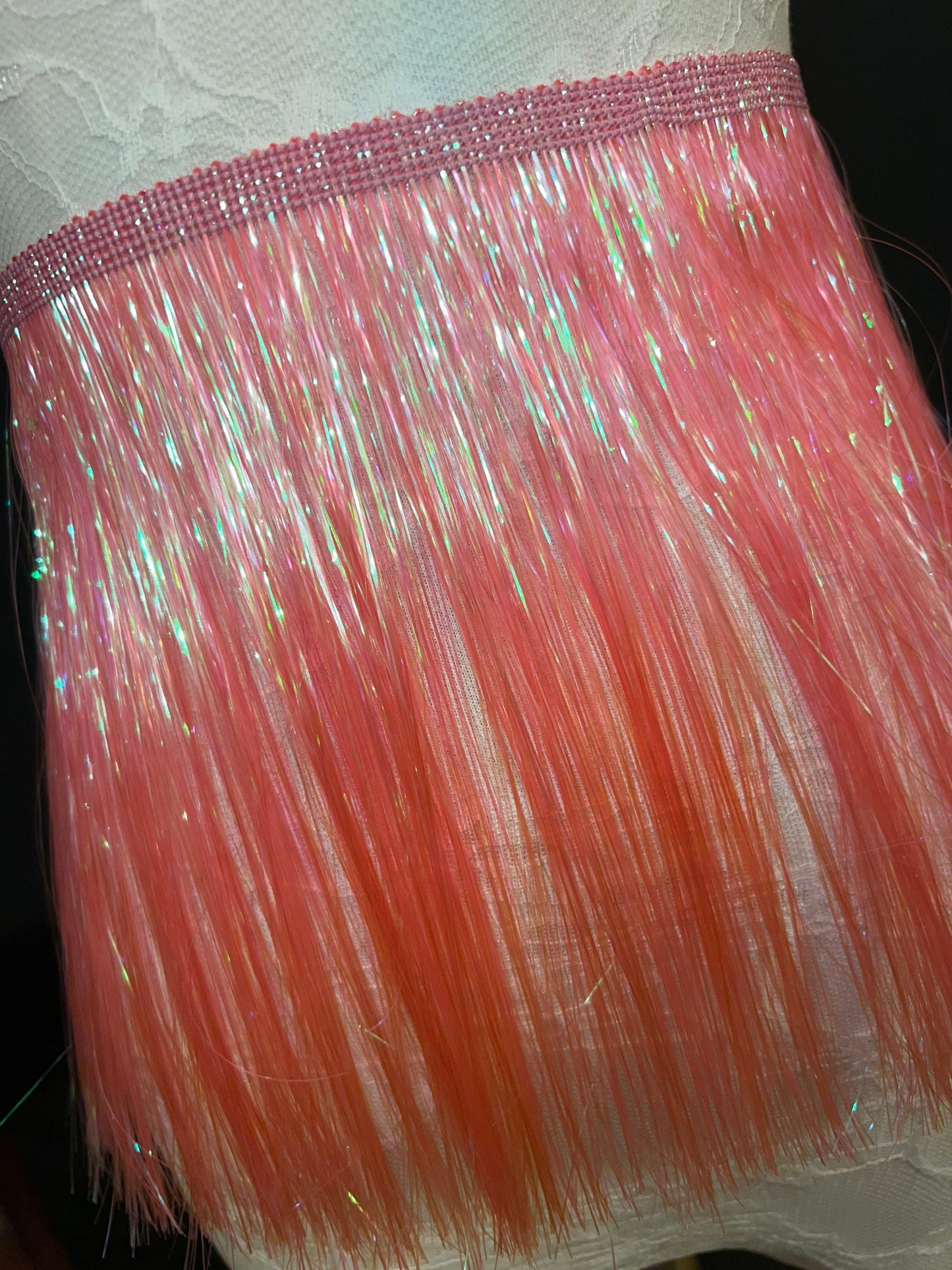 8” Wide Fringe, 17 Colours, Tinsel Fringe, Tassel Fringe, Dance Costume Trimming, Clothing, Crafting, High Dense Quality, Multi-Colour