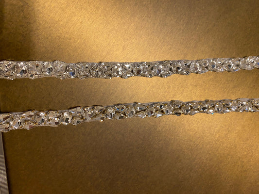 Loose Rhinestone Diamante Chain, Trim, Wedding, Dresses, Belt Bridal Bead Appliqués, Silver, Gold, Rose Gold, Heat Seal