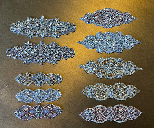 Rhinestone Trims, Heat Seal Jewel Trim, Bridal, Clothing, Silver, Gold, Rose Gold