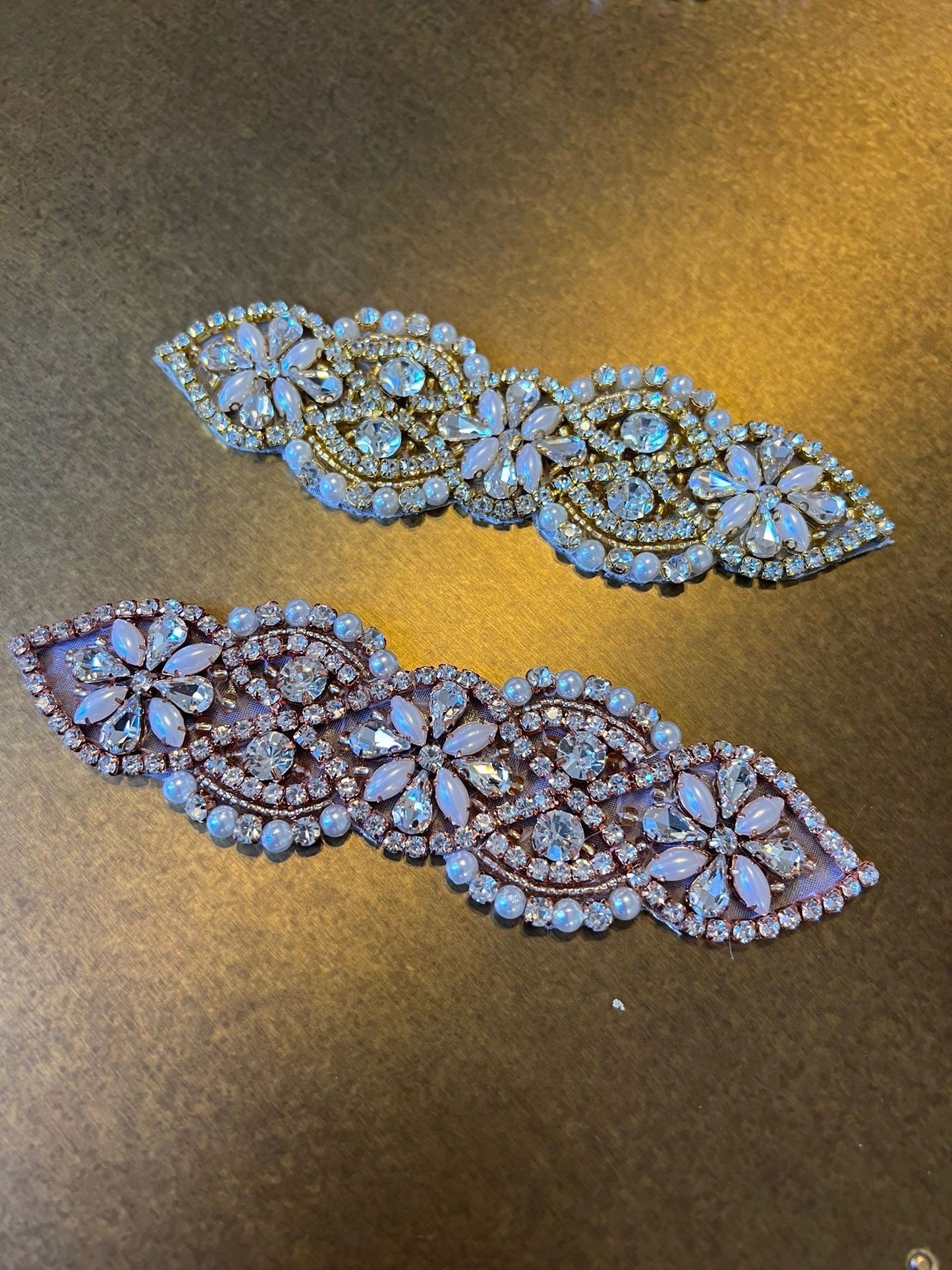 Rhinestone Trims, Heat Seal Jewel Trim, Bridal, Clothing, Silver, Gold, Rose Gold