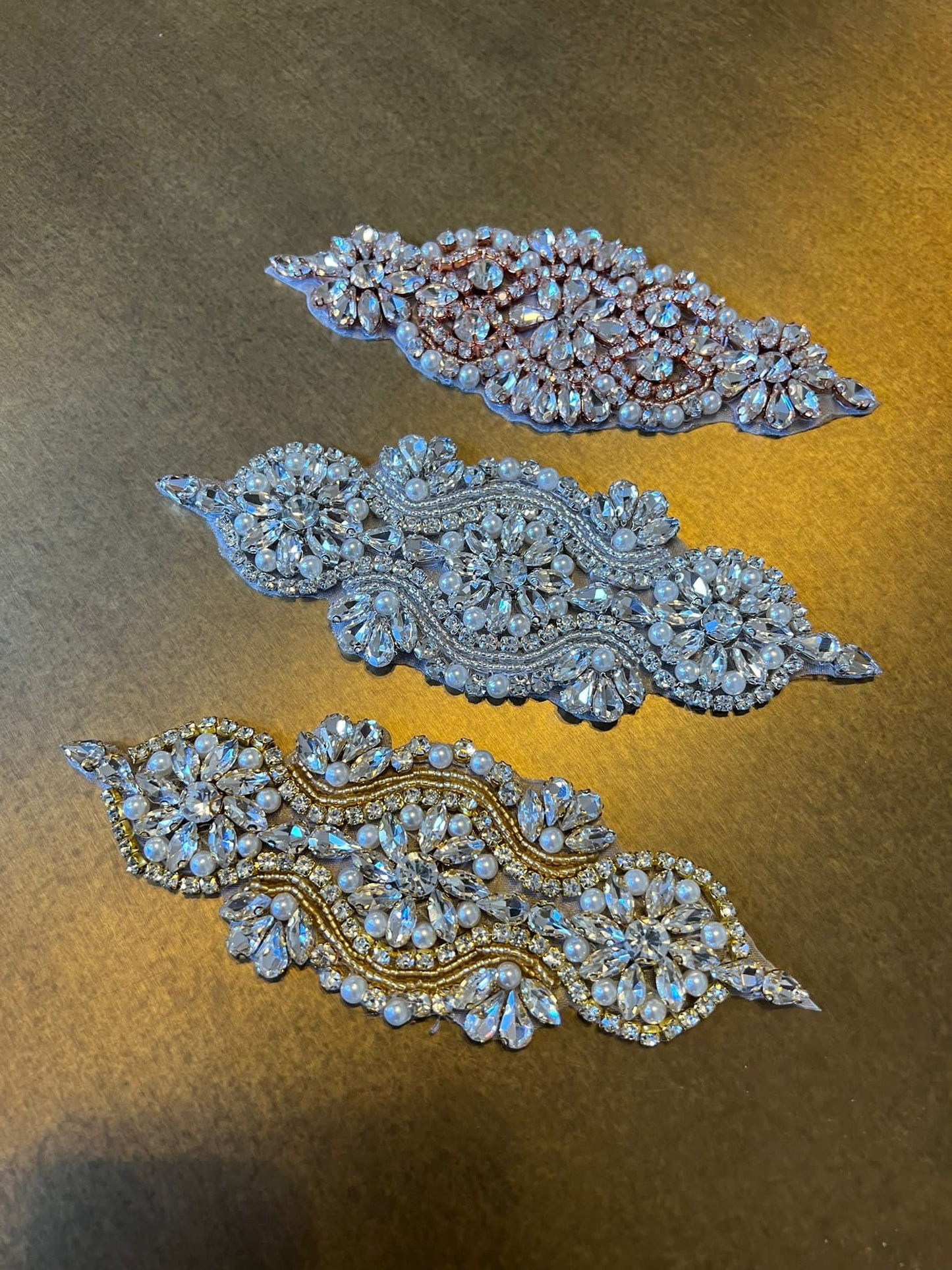 Rhinestone Trims, Heat Seal Jewel Trim, Bridal, Clothing, Silver, Gold, Rose Gold