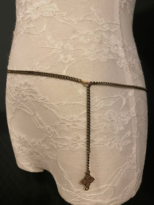 X-long belt, Antique Brass Chain Belt, Quality Chain Belt, Chain Belt, UK Sizes 2-40