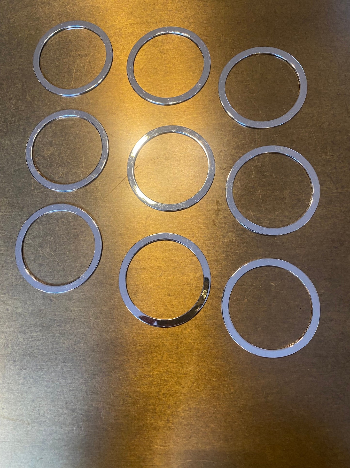 Shiny Silver Alloy Metal Rings, 6cm, Ring Buckle