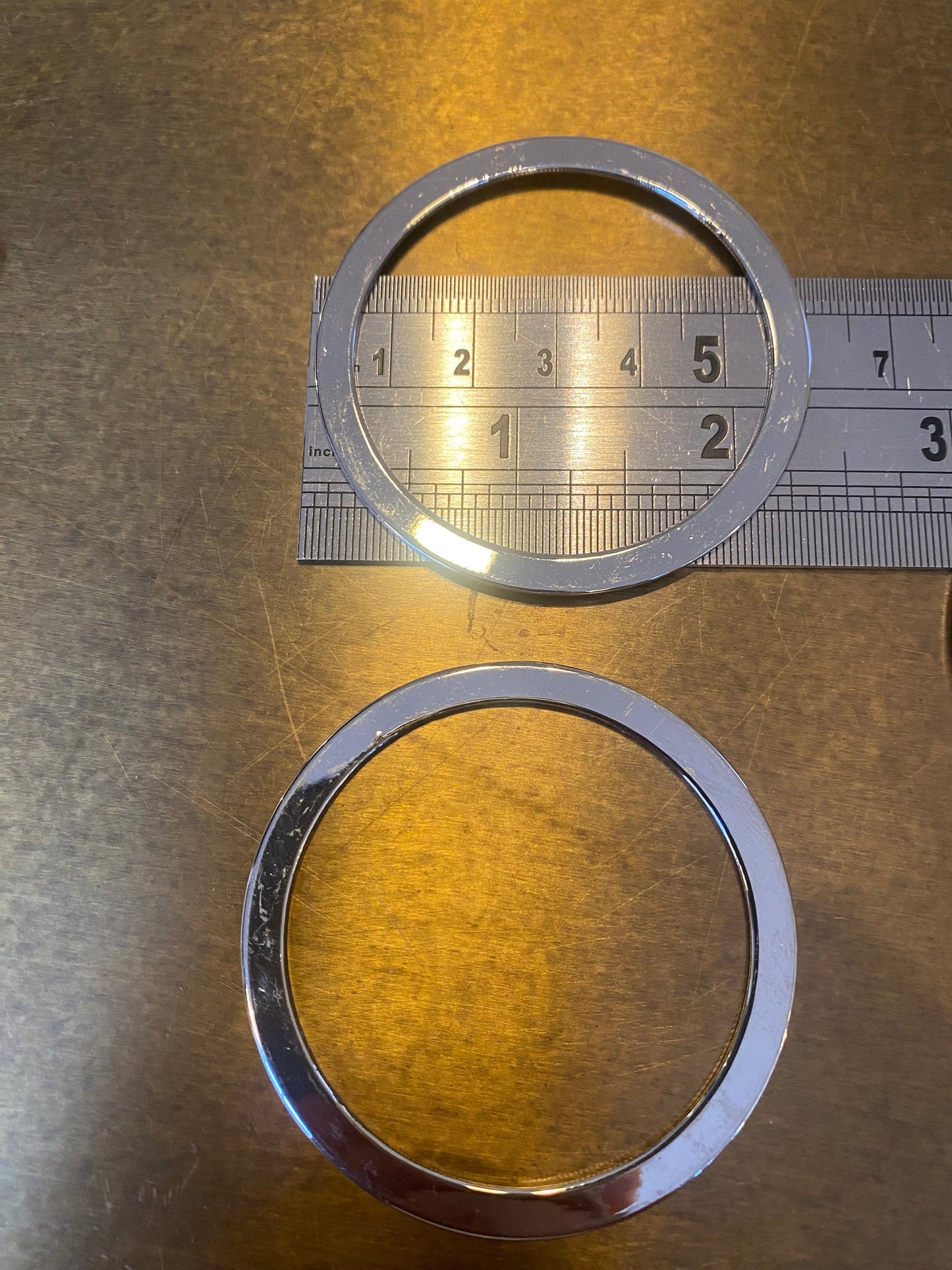 Shiny Silver Alloy Metal Rings, 6cm, Ring Buckle