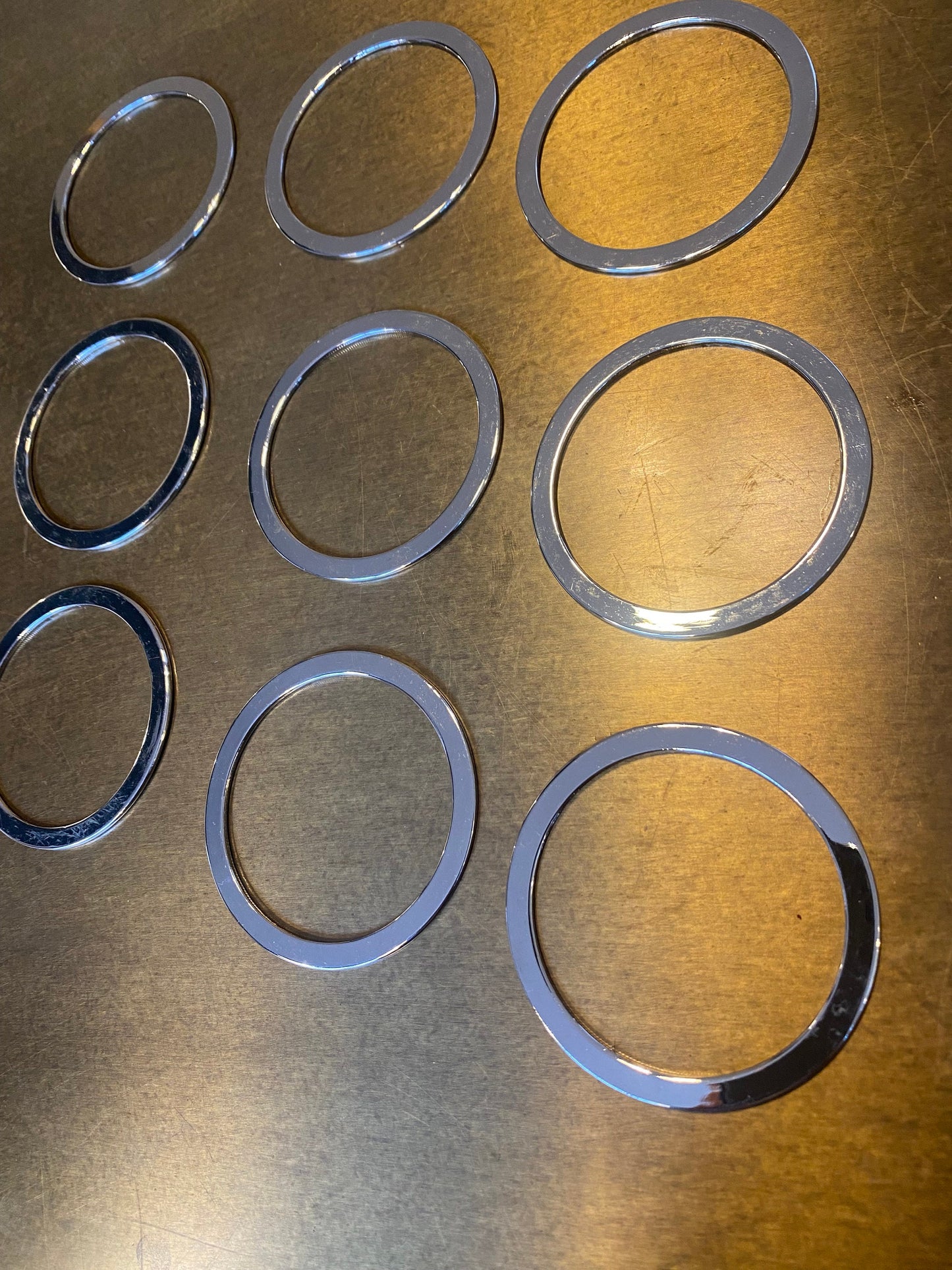 Shiny Silver Alloy Metal Rings, 6cm, Ring Buckle