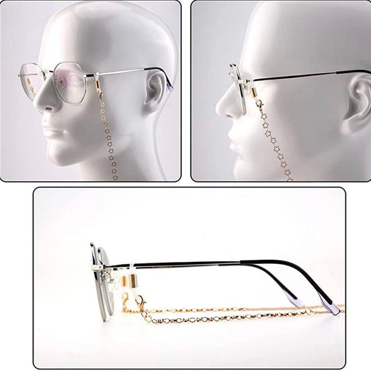 Glasses chain, Rhinestone glasses chain, silver, gold, men’s, ladies, handmade