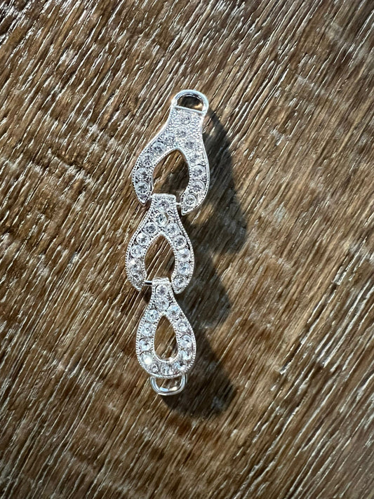 Diamanté Rhinestone Buckles. 8cm, Diamanté Strap Buckle, Shoes, Clothing, Crafts