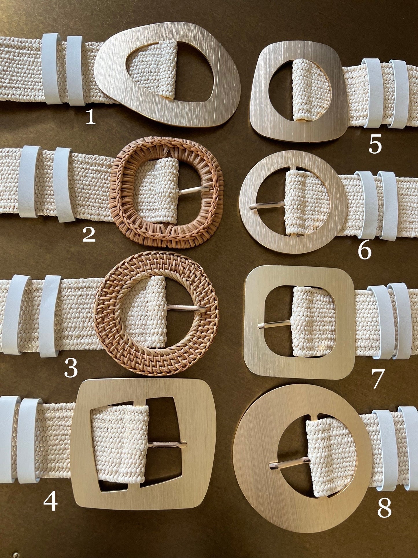 Cream Raffia Boho Belt: Elasticated Vintage Style, Gold Buckle
