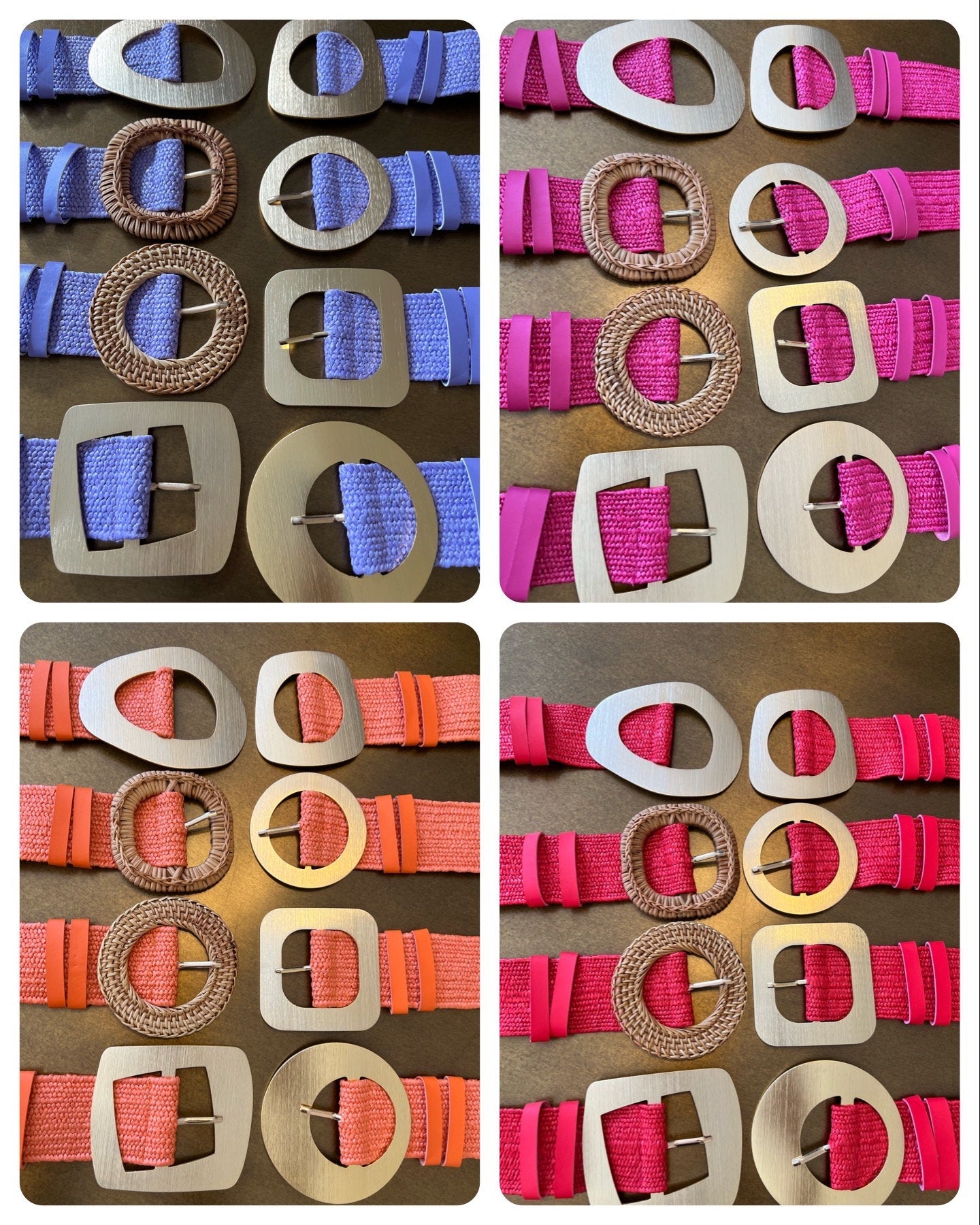 Multicolor Raffia Boho Belt, Elasticated Vintage Style