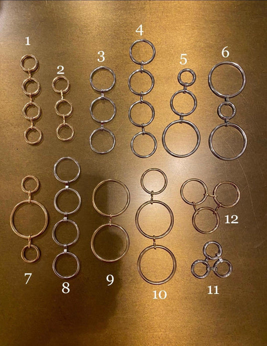 Rings Buckle, Ring Straps, Swimwear Rings, Bikini Rings, Connected Rings, Silver, Gold, 3 rings, 4 rings, Fashion Ring Buckles, Ring Straps
