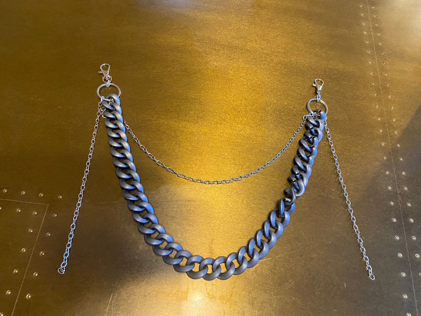 Gunmetal Jeans Chain, Punk Fashion Accessory