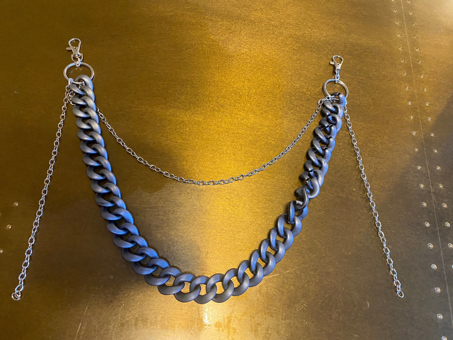 Gunmetal Jeans Chain, Punk Fashion Accessory