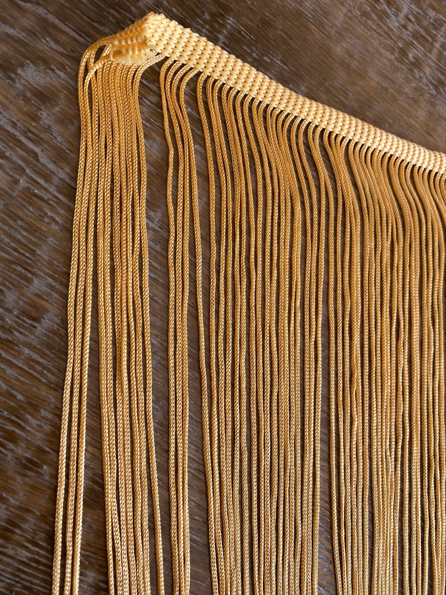 11” Wide Fringe, Gold Colour Fringe, Quality Fringe, clothing, skirt, dress fringe, lamp shades, furnishings