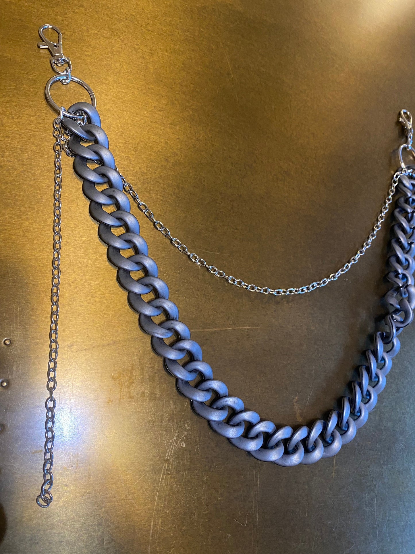Gunmetal Jeans Chain, Punk Fashion Accessory