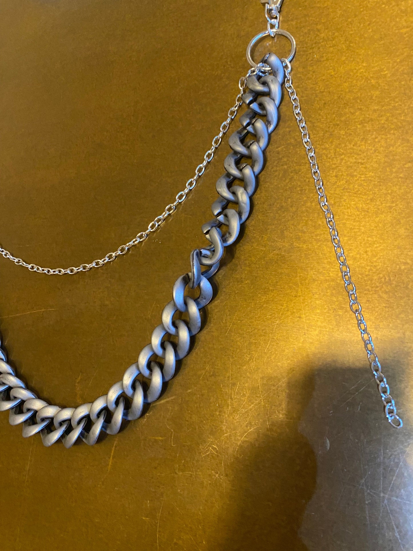 Gunmetal Jeans Chain, Punk Fashion Accessory