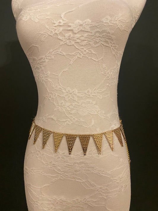 X-long Belt, Gold Metal Belt, Sizes 18”-60”, FAN Fashion Collection