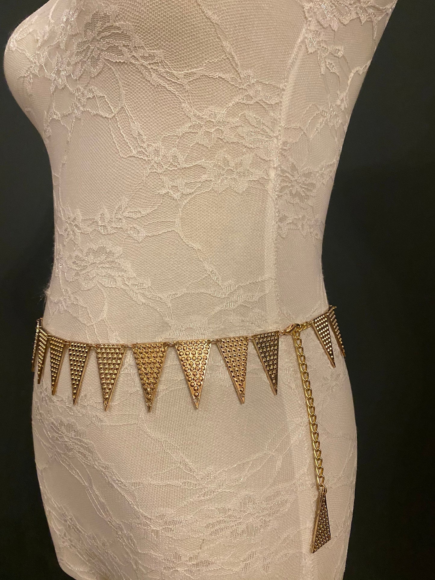 X-long Belt, Gold Metal Belt, Sizes 18”-60”, FAN Fashion Collection