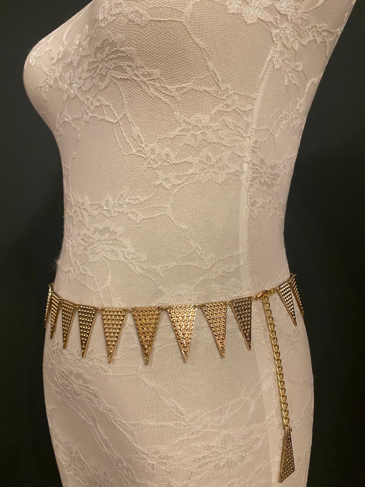 X-long Belt, Gold Metal Belt, UK 2-34, FAN Fashion Collection