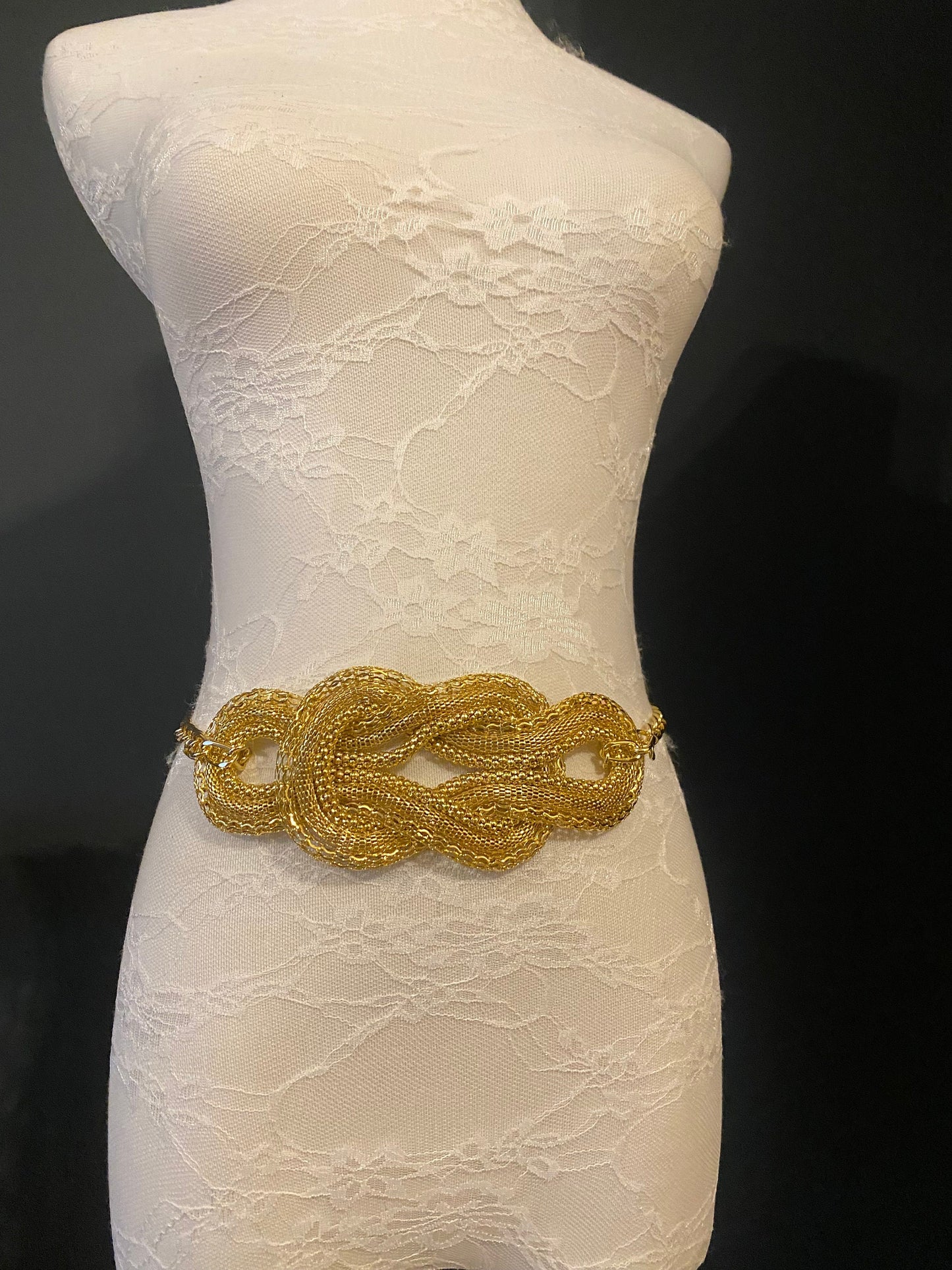 X-long Chain Belt, Gold Buckle Chain Belt, FAN Design, Fashion Belt, Exclusive