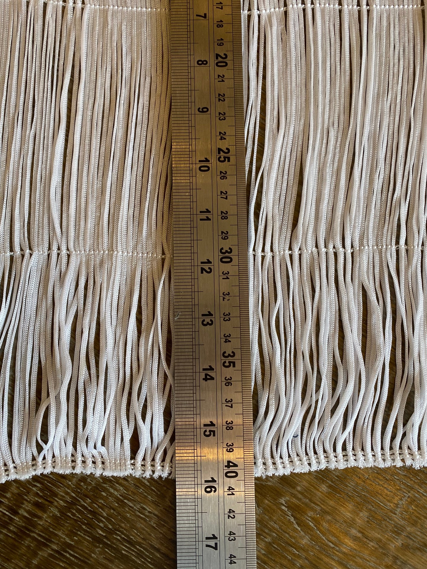 Ivory Dense Fringe, 16" Long, Sewing Trim