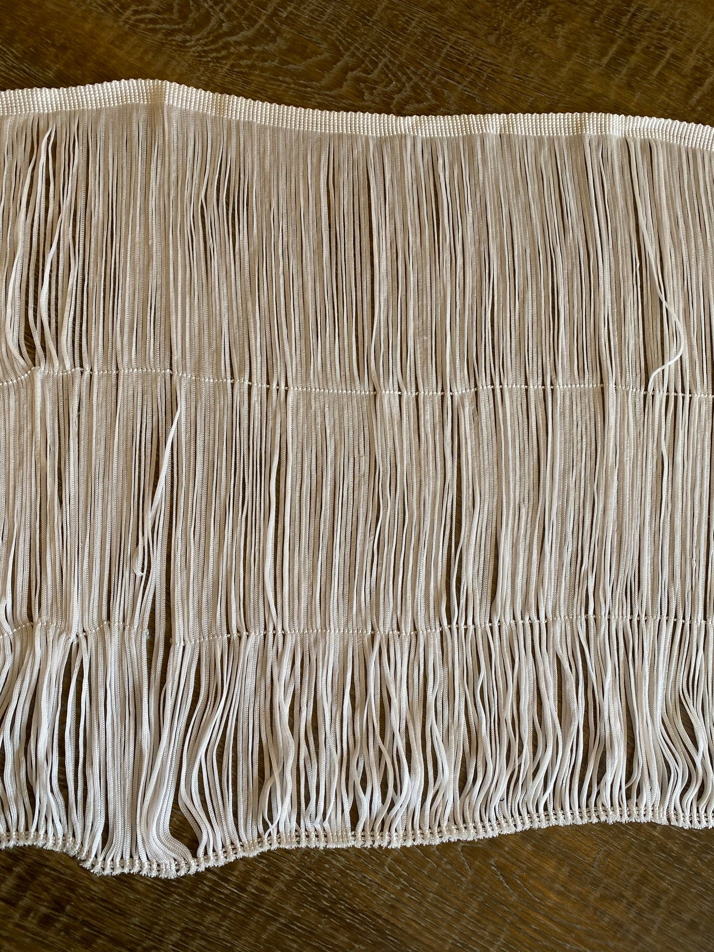 Ivory Dense Fringe, 16" Long, Sewing Trim