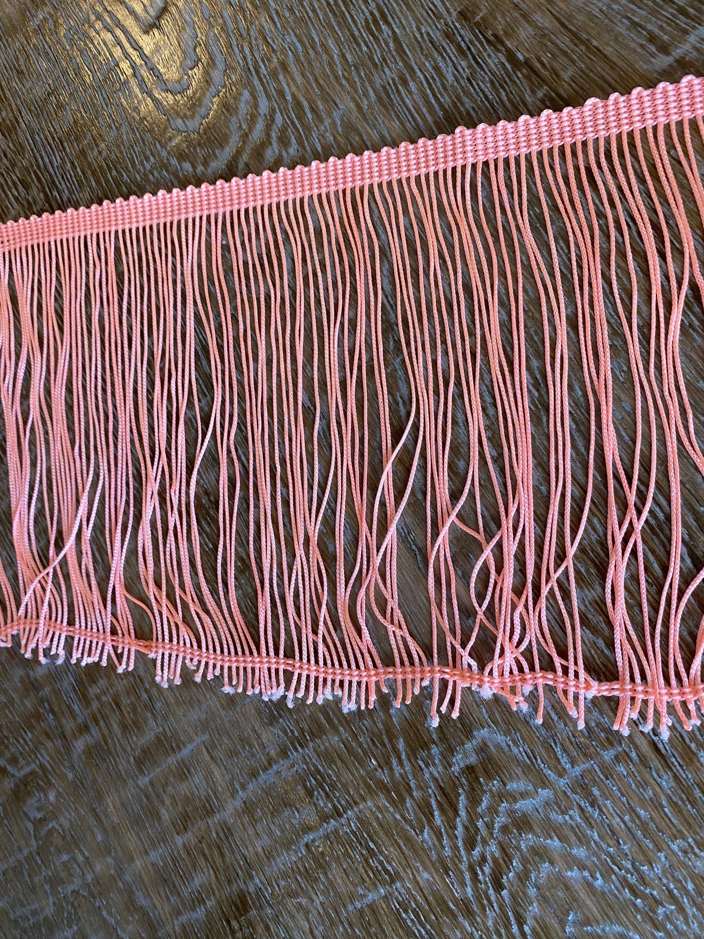 Bright Orange Fringe Trim, 6" Long, Boho Clothing Embellishment