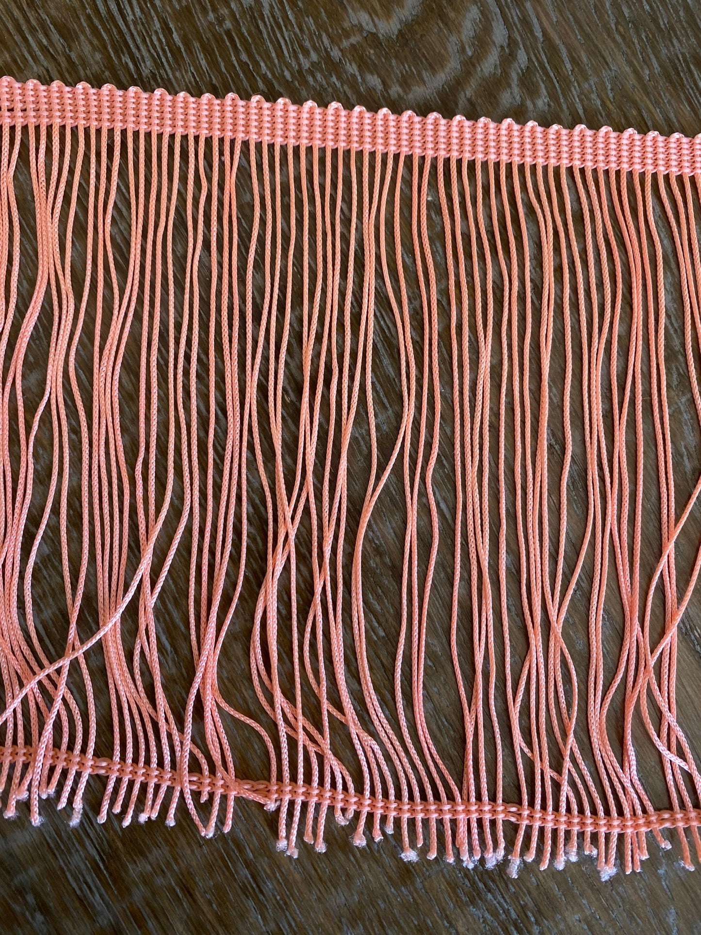 Bright Orange Fringe Trim, 6" Long, Boho Clothing Embellishment