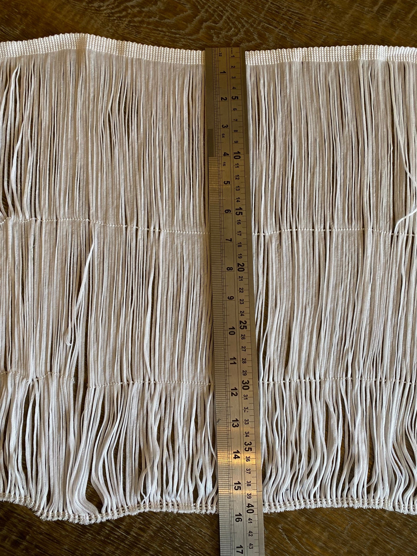 Ivory Dense Fringe, 16" Long, Sewing Trim