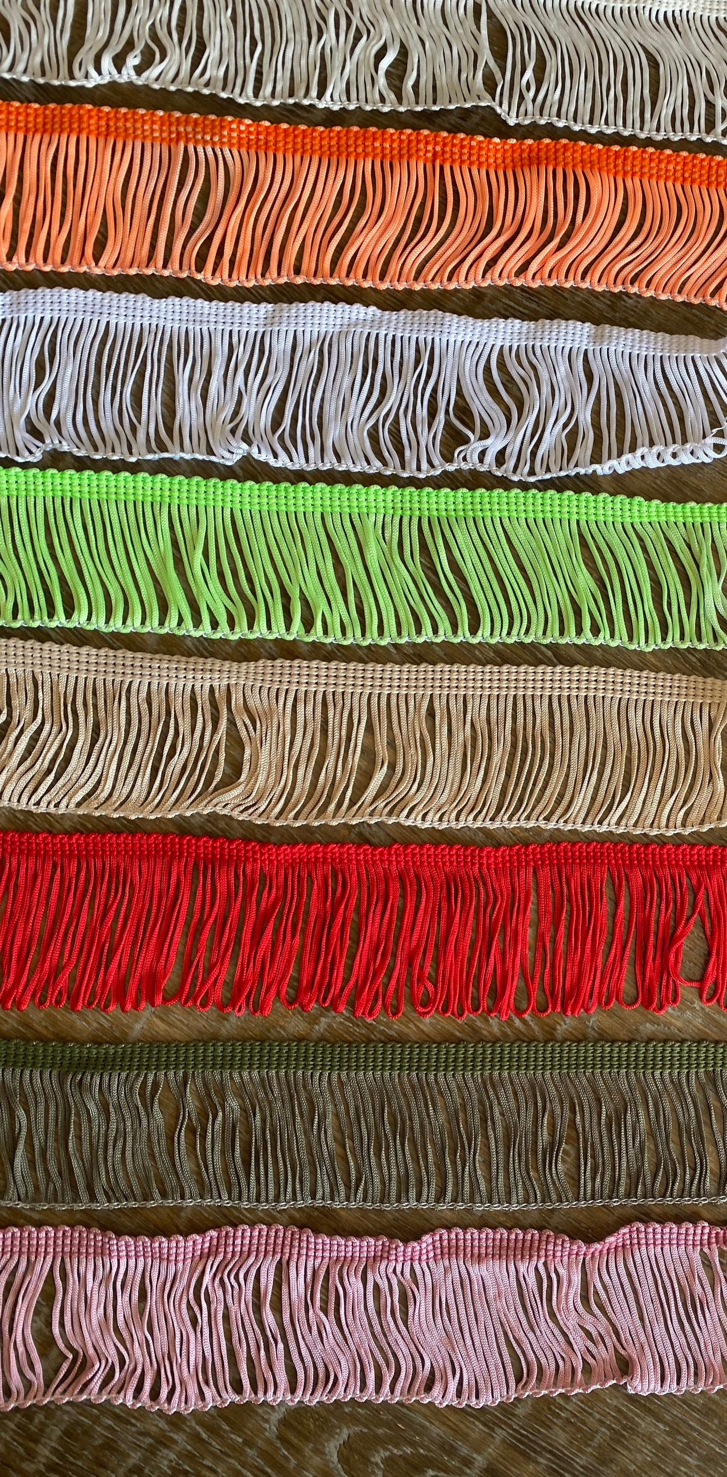 2" Wide Decorative Fringe, Sewing Trim, Craft Supplies, 8 Colours