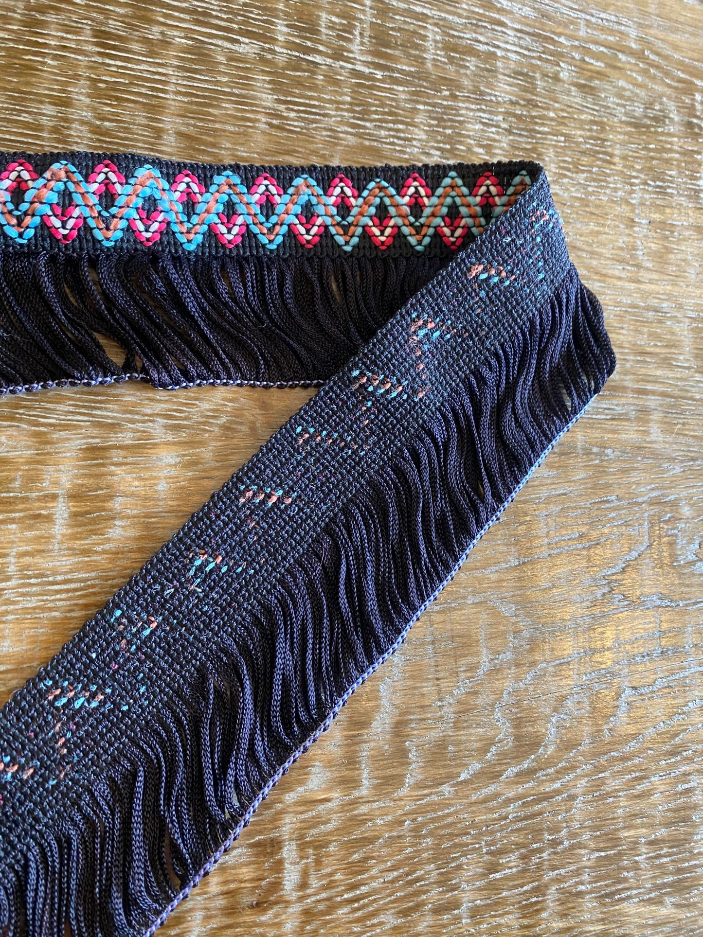 Fringe, Woven Tape Cringe, Black, 6cm Wide, Clothing, Crafts, Home, Furnishings