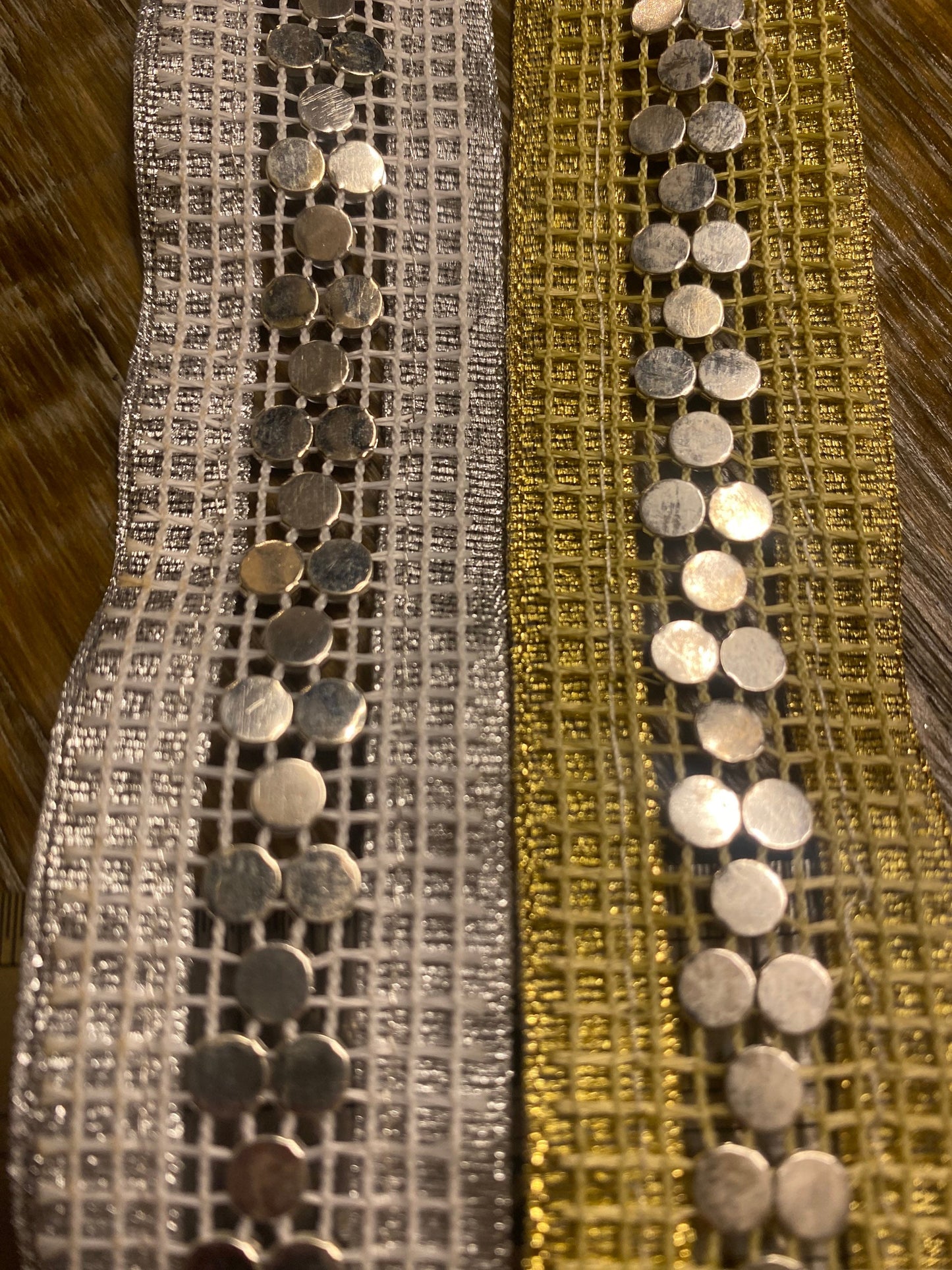 Rhinestone Lurex Ribbon Tape, Diamanté Jewel Trim