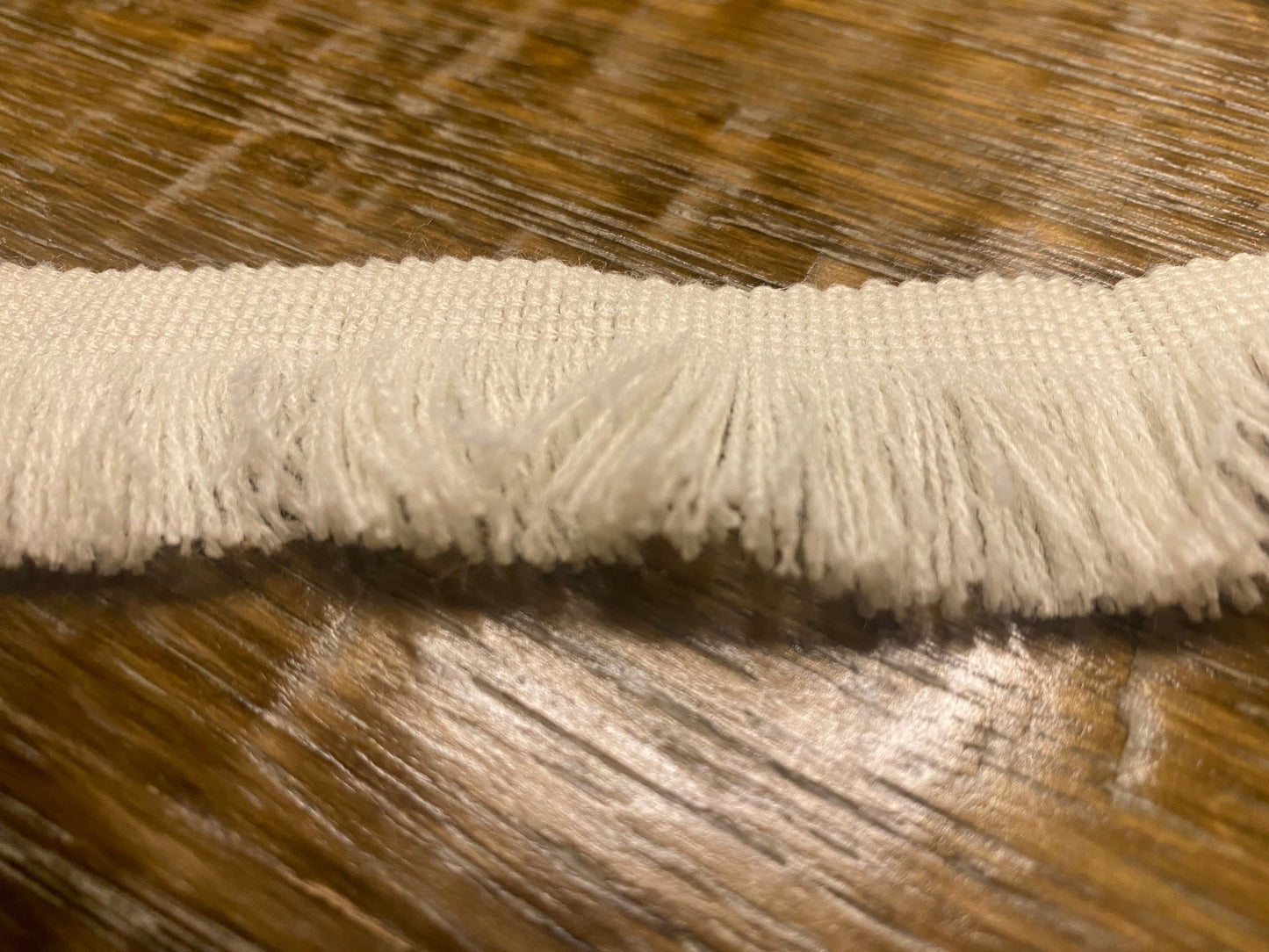 Ivory Fringe Trim, Dense Woven Fabric, UK Made
