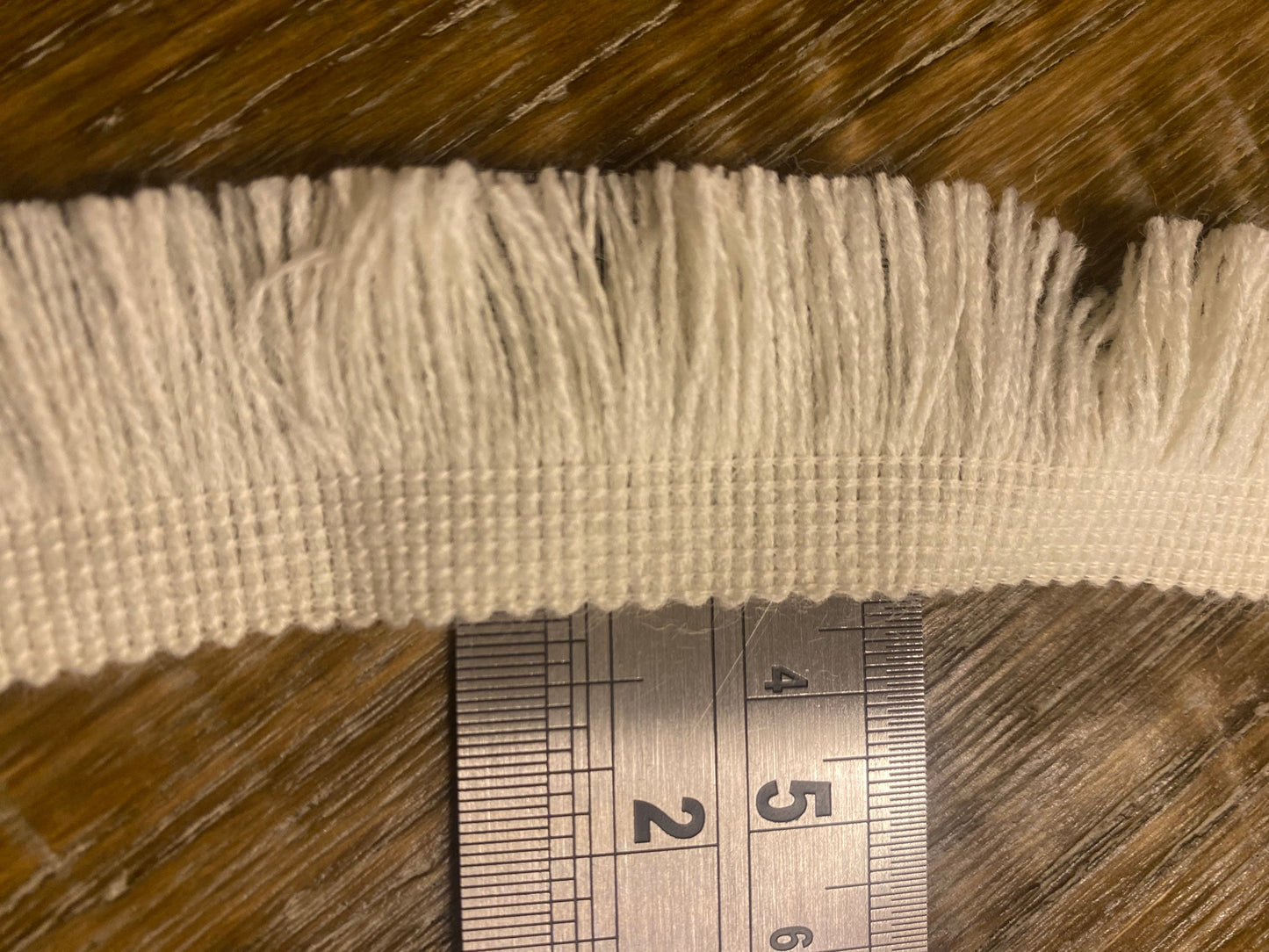 Ivory Fringe Trim, Dense Woven Fabric, UK Made