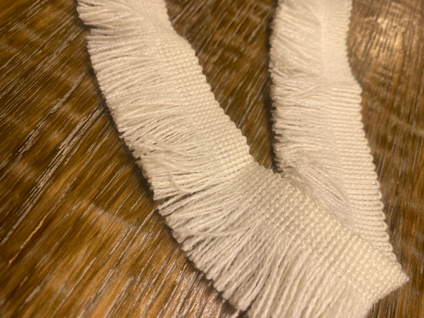 Ivory Fringe Trim, Dense Woven Fabric, UK Made
