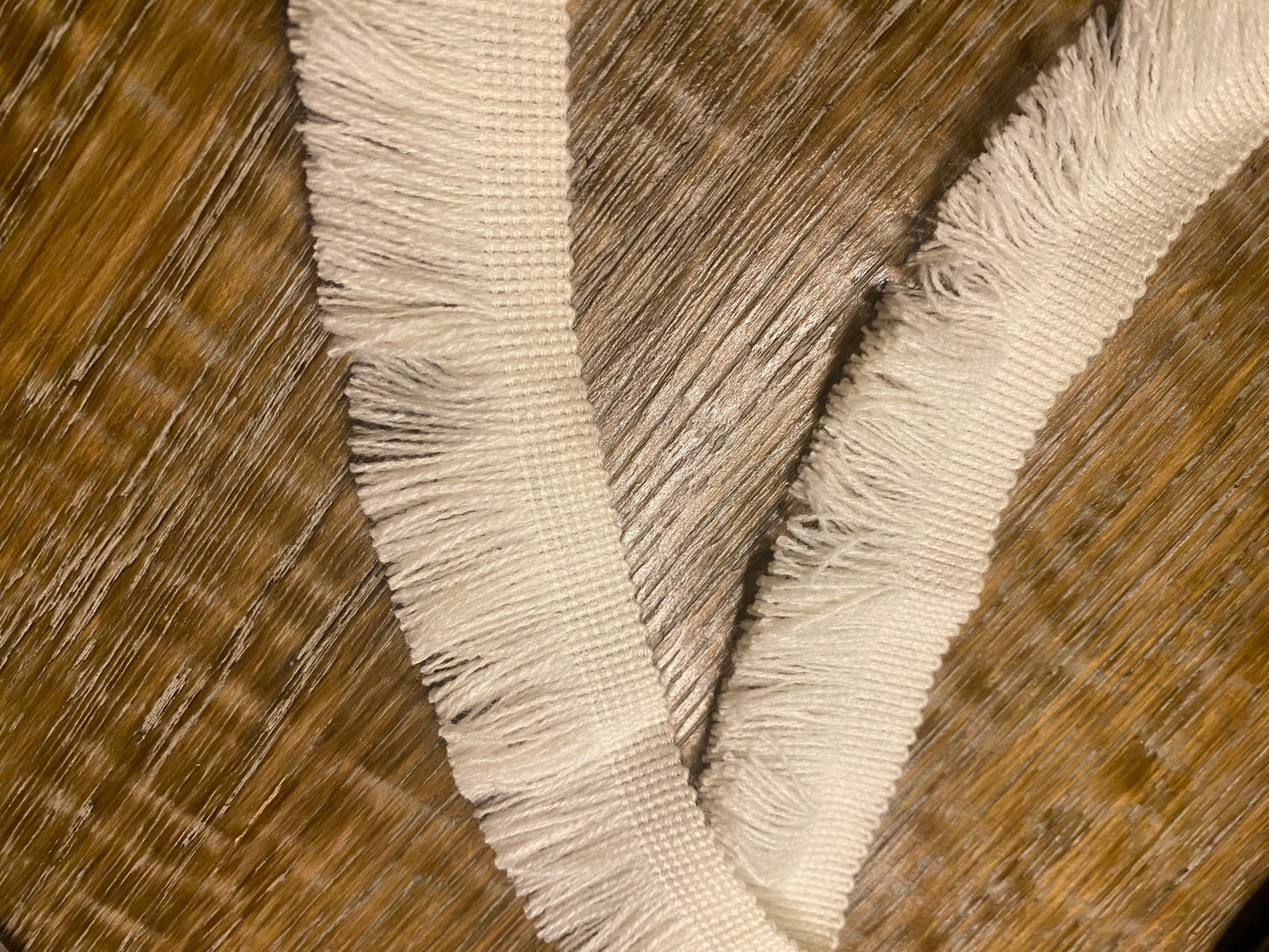 Ivory Fringe Trim, Dense Woven Fabric, UK Made