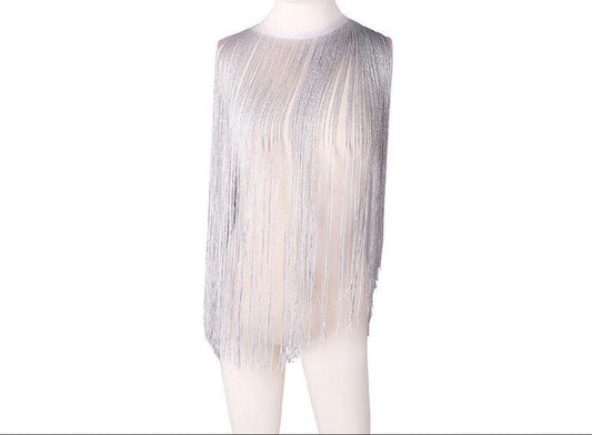 50cm Long Lurex Fringe, Silver Fringe, Gold Fringe, Silver Lurex, Gold Lurex, Tops, dresses, dance, costumes, FAN Design