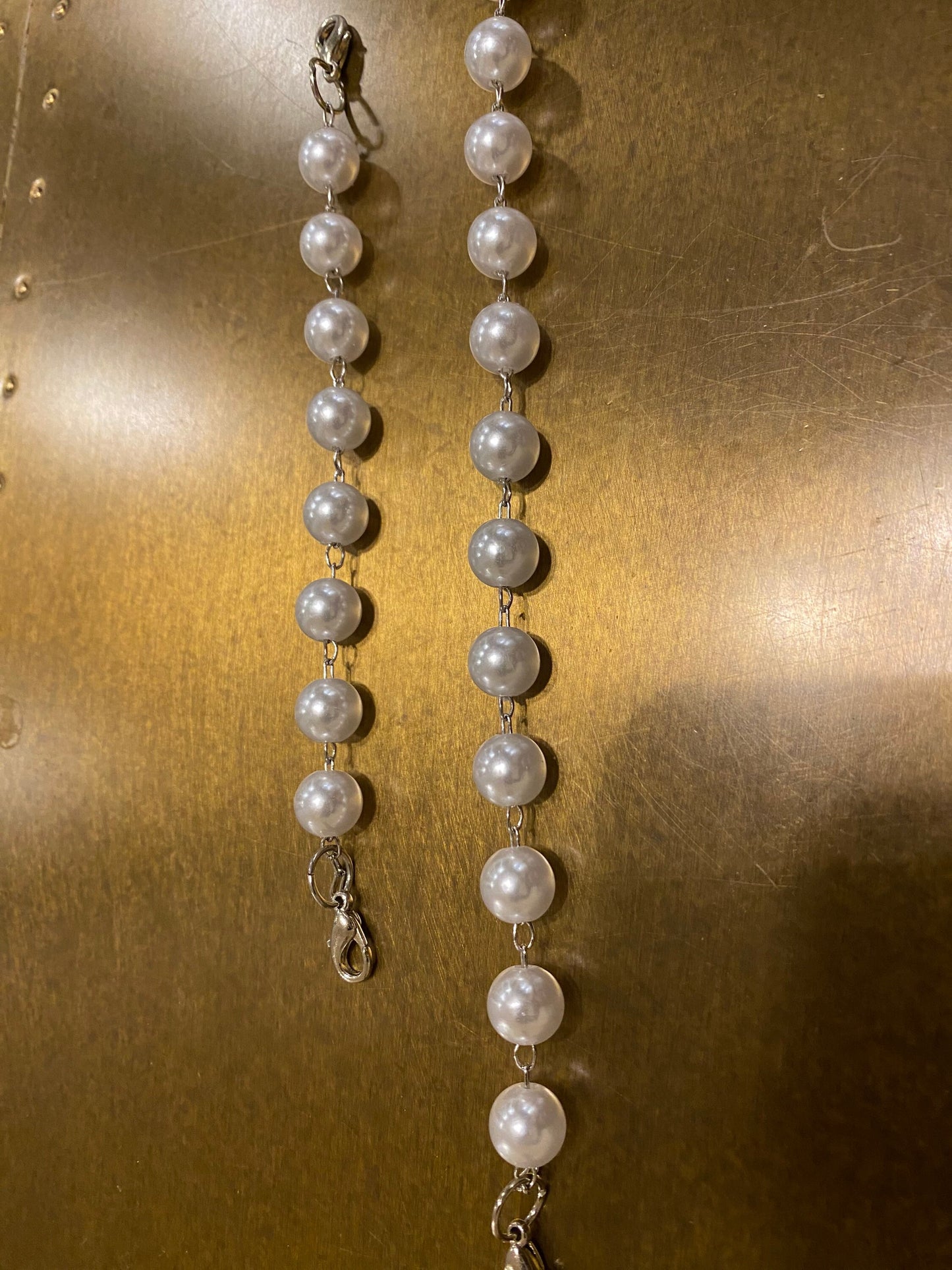 Pearl Strap, Pearl Bra Strap, 8mm, 1cm Pearls, Gold, Silver, Swimwear, Shoulder, Dress Straps, Pearls, Fashion Straps, 100+ sizes