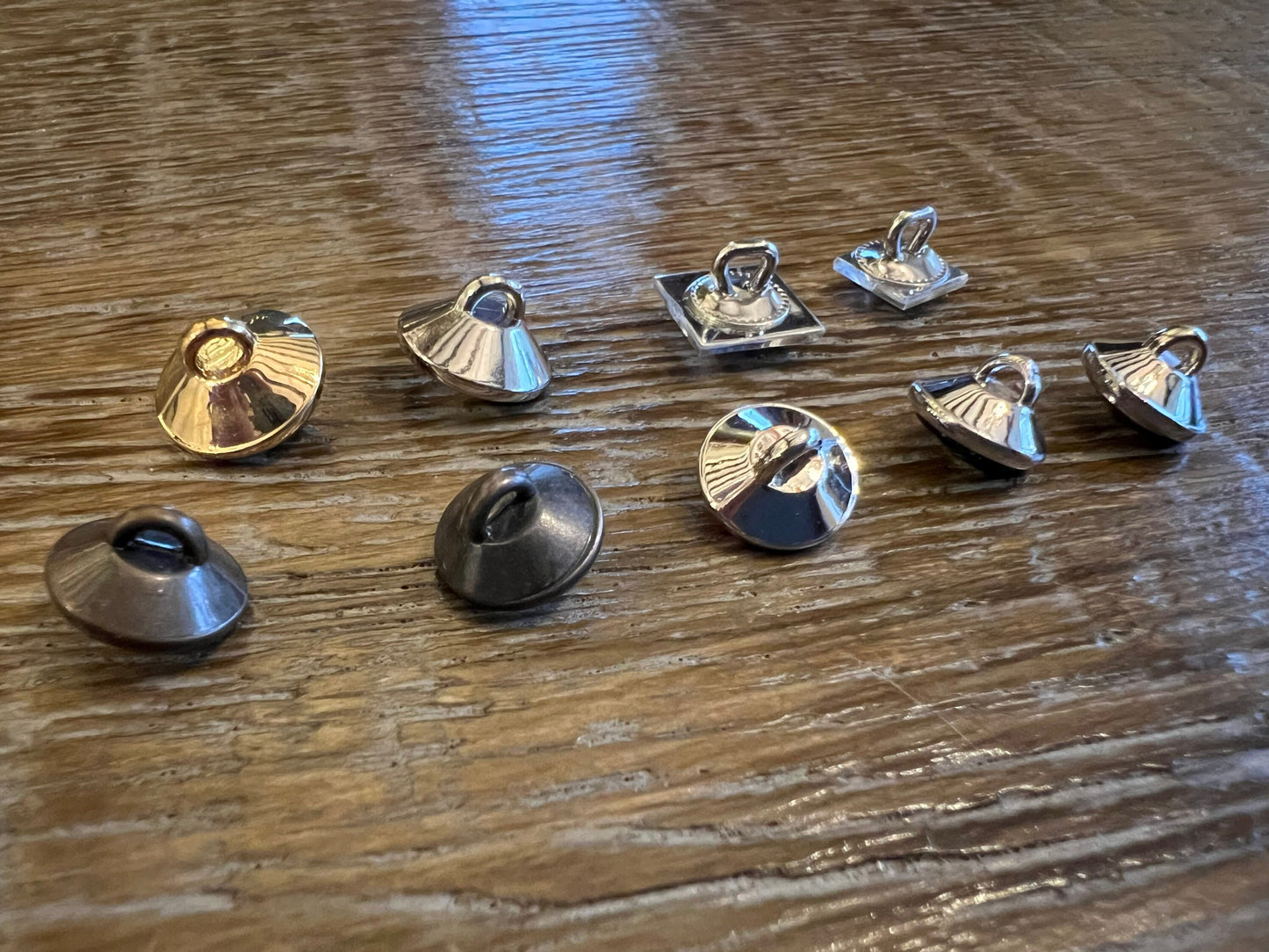Diamanté Shank Buttons, Jewel Rhinestone, 9-11mm