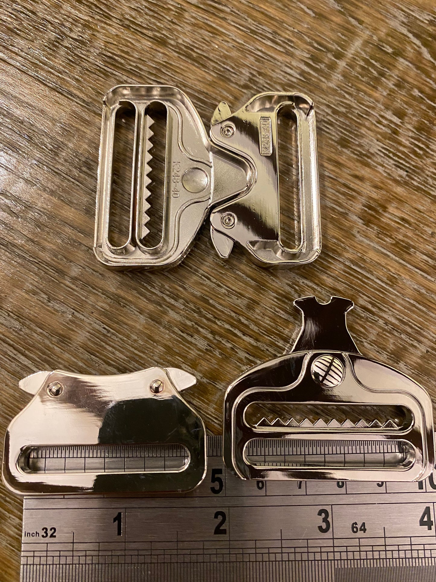 5cm Silver Adjustable Safety Lock Buckle, Belts, Bags, Rucksacks, Handbags, Crafts, 2” Buckle