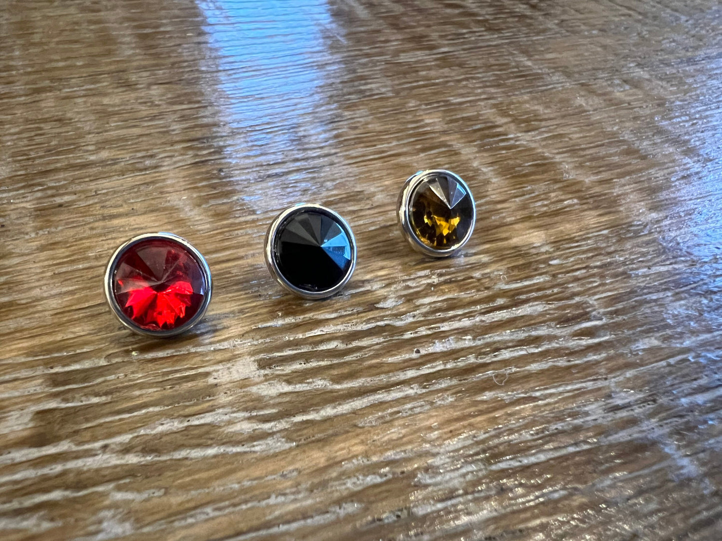 Diamanté Shank Buttons, Jewel Rhinestone, 9-11mm