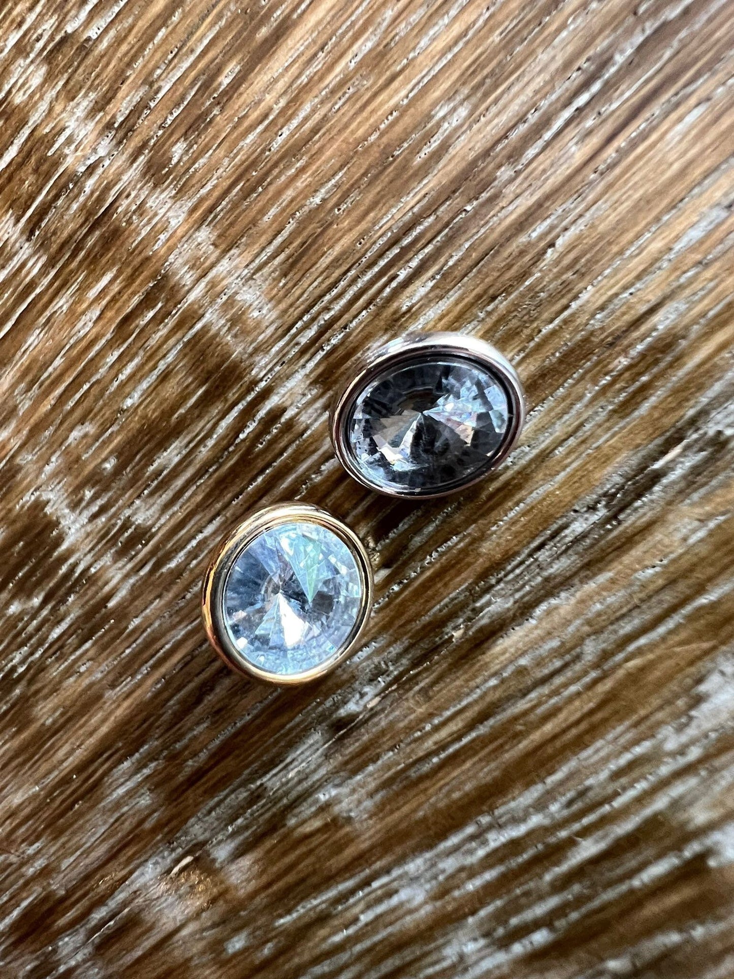 Diamanté Shank Buttons, Jewel Rhinestone, 9-11mm