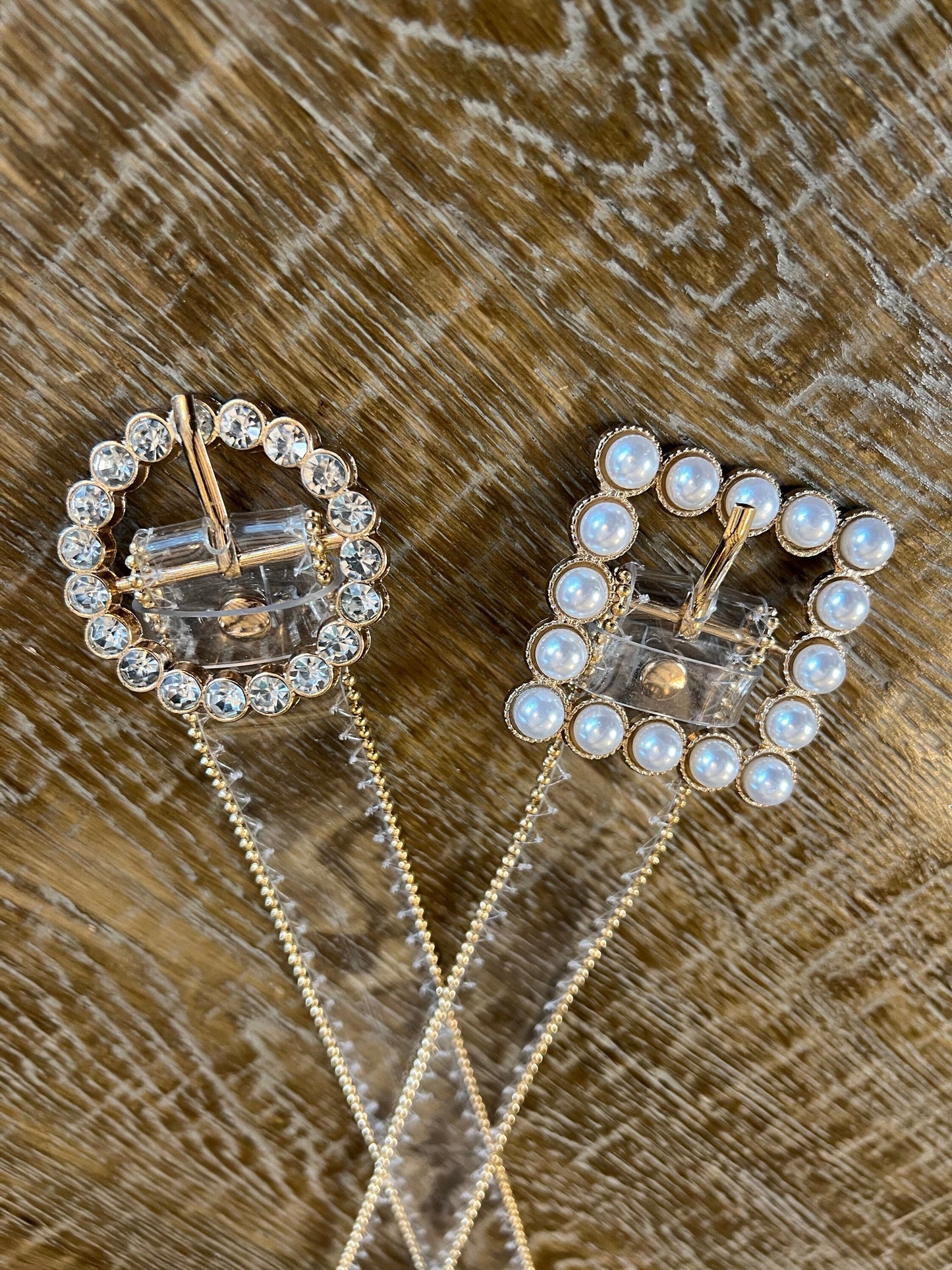 Transparent Belt, Pearl & Rhinestone Buckle, Handmade Italian Fashion