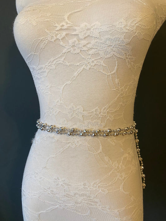 Beaded Chain Belt, Silver Beads Chain, Black Beads Chain, Gold Bead Chain, UK Sizes 2-38