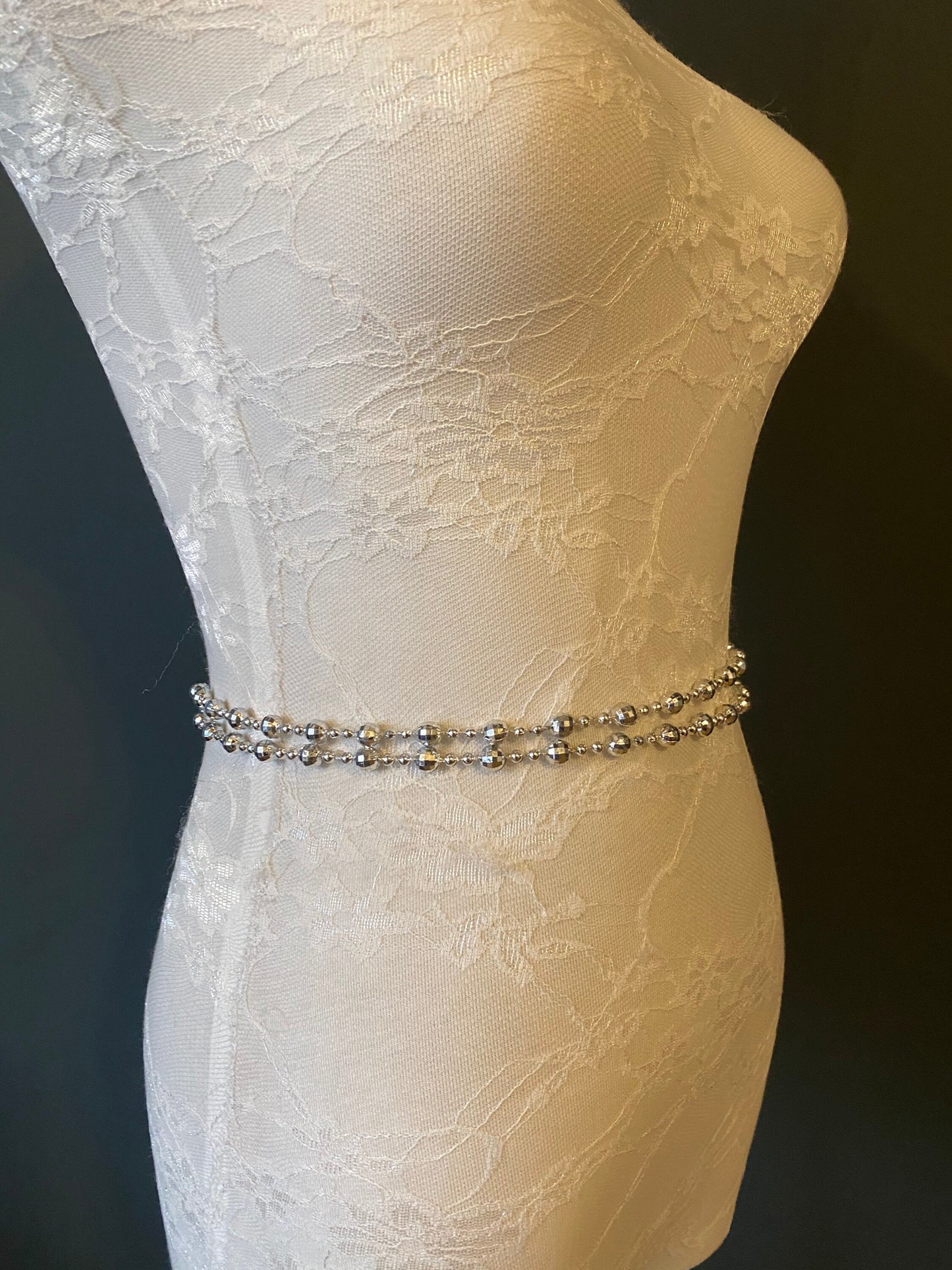 Beaded Chain Belt, Silver Beads Chain, Black Beads Chain, Gold Bead Chain, Teen Sizes, Plus Sizes, 18”-60”