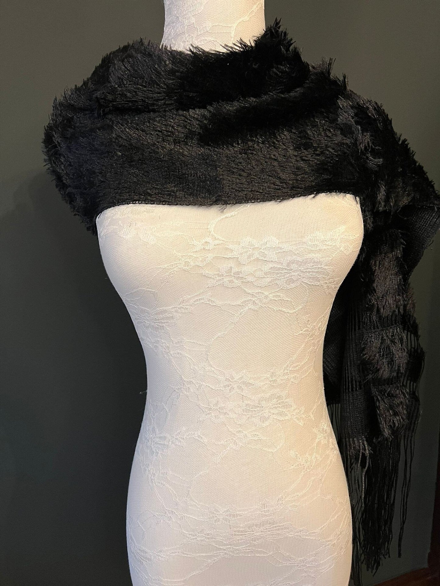 Black or Ivory Soft Scarf, High Quality Accessory